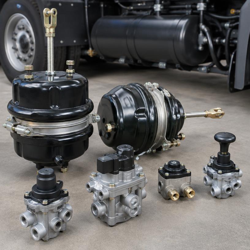 Freios e componentes pneumáticos — peças diesel para caminhão