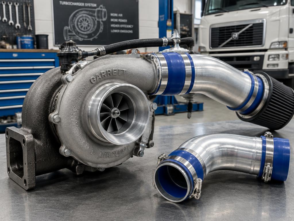 Turbinas e admissão — peças diesel para caminhão